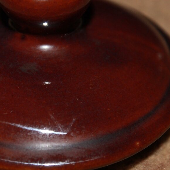 Vintage Brown Stoneware French Onion Soup Crock Bowl with Handle and Lid - Picture 13 of 16
